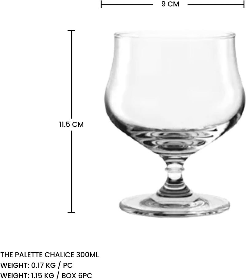 Ocean The Palette Chalice Glass - 300ml (Set of 6) - Elegant Stemware for Wine, Water, Juice, Beverages - Image 3